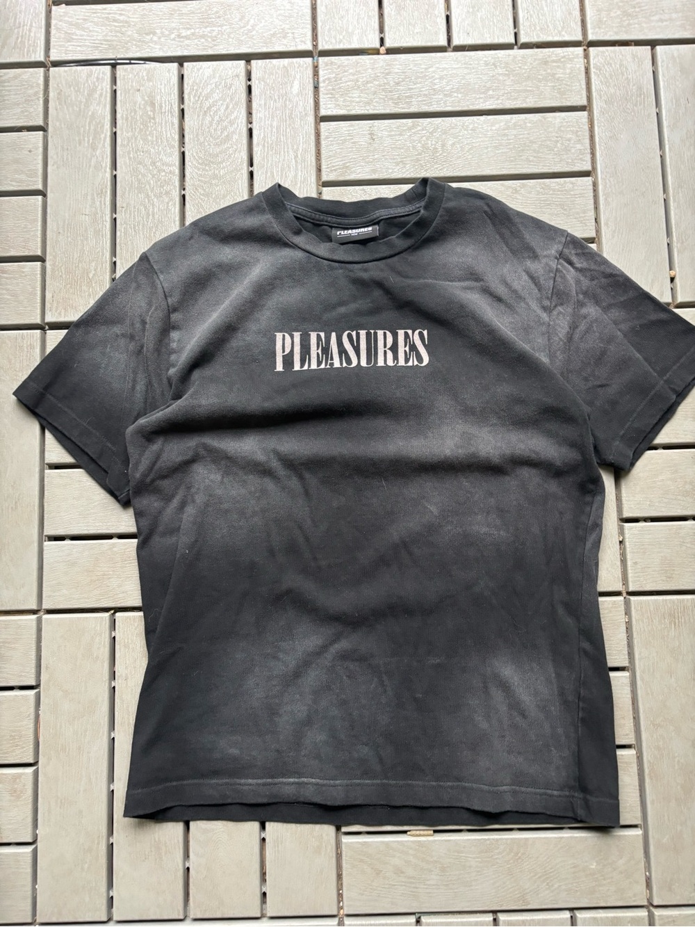 PLEASURES Black Logo Tee